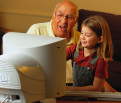 grandpa and girl