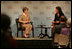 Mrs. Laura Bush is welcomed Wednesday, Dec. 10, 2008, to a question and answer session at the Council on Foreign Relations in New York City by moderator Kathryn "Kitty" Pilgrim , right, of CNN. Mrs. Bush delivered an opening statement on the 60th anniversary of the Universal Declaration of Human Rights and discussed the human rights of women.