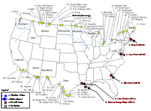 Small Map of Import and Export Locations