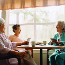 women playing cards