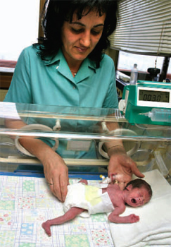 pre-term baby in hospital