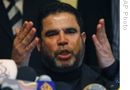 A member of the Hamas delegation, Salah el-Bardaweel, at a press conference in Cairo, 14 Jan 2009