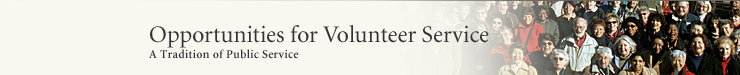 Opportunities for Volunteer Service