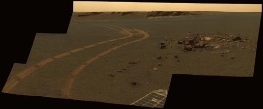 Mars Exploration Rover Opportunity tracks