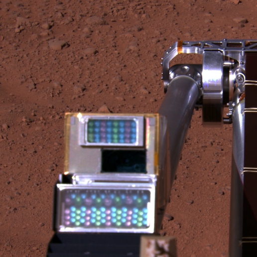 Robotic Arm Camera on Mars, with Lights Off