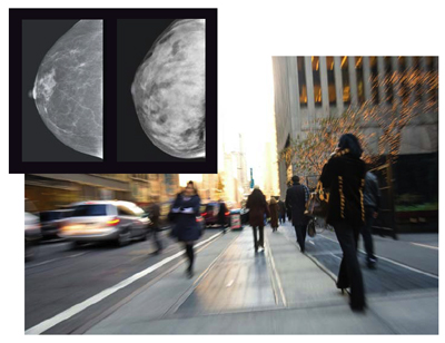 urban scene and mammogram