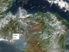 NASA image of wildfires