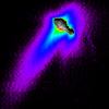 Composite of Comet Borrelly's Nucleus, Jets, Coma