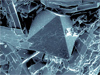 Cristobalite, which is shown here in this magnified view, is found on Earth in volcanic lava flows