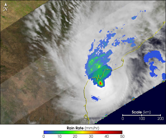 Tropical Cyclone Hits East Coast of India