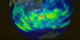 Monthly average rainfall over the Far East for September 1998 as measured by TRMM.  High rainfall rates are in red.