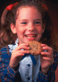 A child with a cookie