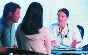 couple with doctor