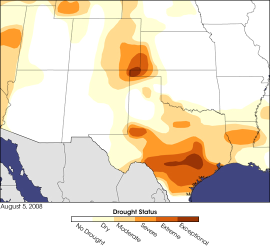 Exceptional Drought in the High Plains and Texas