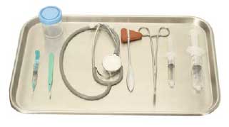 Image of surgical tray with instruments.