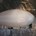 Aerobot Cryogenic Testing - A 4.6 meter long Titan blimp prototype during 93 degrees Kelvin cryogenic testing.