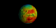 False color (epithermal neutron) view of Mars at the equator