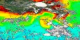 Transitions between relatively cloud free scenes of the New Orleans region, using true color land and clouds with false color-chlorophyll water images, all from SeaWiFS