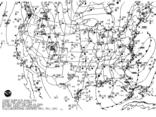 Latest United States (CONUS) surface analysis - Black and White