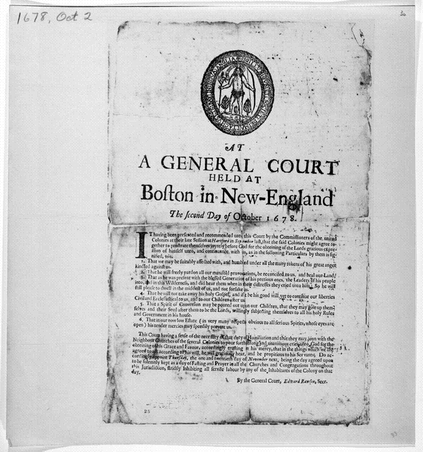 Image 1 of 1, At a General Court held at Boston in New England t