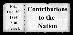 Contributions to the Nation Ticket