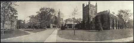 panoramic view of buildings on the Princeton University campus