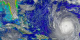 Animation dissolves between the 9/13/03 and 9/18/03 SeaWiFS datasets revealing the phytoplankton bloom.  The animation ends with a
slight push into the bloom.