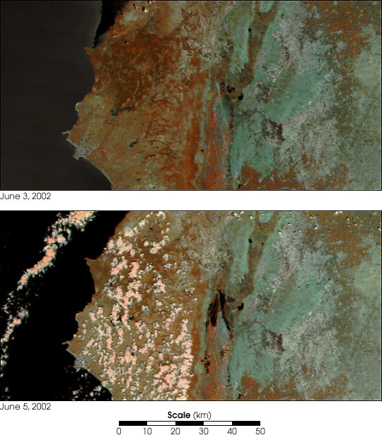 Flooding Caused by the Collapse of the Zeyzoun Dam, Syria