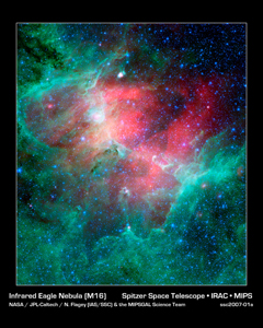 Click here for poster version of PIA09107 Infrared Eagle Nebula [M16]