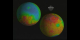 Animation of seasonal Mars cloud variations (without contours and with dates) showing both poles