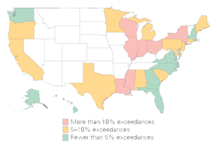 Map of Percentage Exceedances