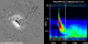 Still image showing the CME in eruption.  The radio-loud component is not visible (between 0.2-1.0 MHz).
