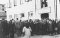 Jews in the Lodz ghetto line up outside the labor ...