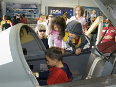 Visitors to the NASA exhibit had an opportunity to 