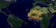 An animation showing dust being blown westward over the Atlantic from northern Africa in early 1983, from aerosol measurements taken by Nimbus 7 TOMS