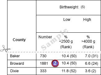 Sample: PedNSS Table 3C Summary of Breastfeeding Indicators