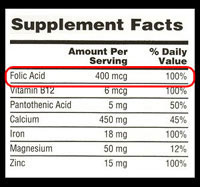 Graphic: Sample label of Supplemental Facts