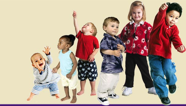 Image of children ranging from age 3 months to 5 years
