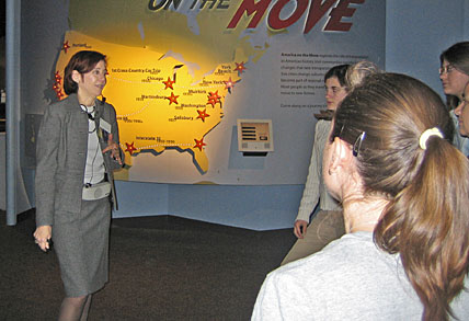 Docent giving museum tour