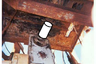 Figure 4.  Photo shows the prior setup without the drive shaft attached.
