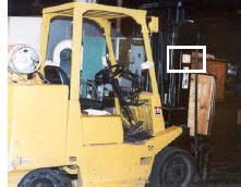 Photo showing another view of the forklift used in the incident