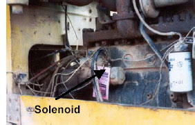 Close-up photo of the solenoid