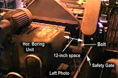 Horizontal boring unit in left position.