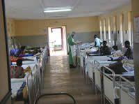 Isolation ward in Gulu, Uganda, October 2001.