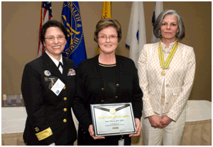 Carol Romano, Judy Gibson and Dr. Julie Gerberdine