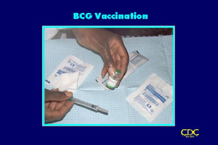 Slide 89 (Chapter title slide): BCG Vaccination. Click for larger version.