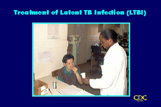 Slide 54 (Chapter title slide): Treatment of Latent TB Infection (LTBI). Click for larger version.