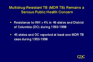Slide 20: Multidrug-Resistant TB (MDR TB) Remains a Serious Public Health Concern. Click for larger version.