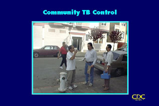 Slide 95 (Chapter title slide): Community TB Control. Click for larger version.