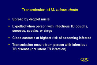 Slide 6: Transmission of M. tuberculosis  Click for larger version.